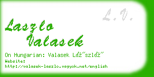 laszlo valasek business card